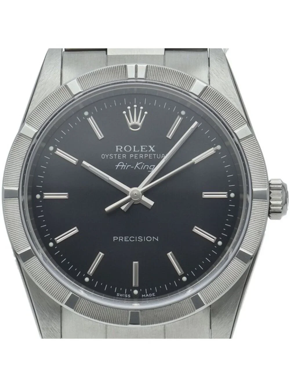 Rolex Air King SS Watch Black